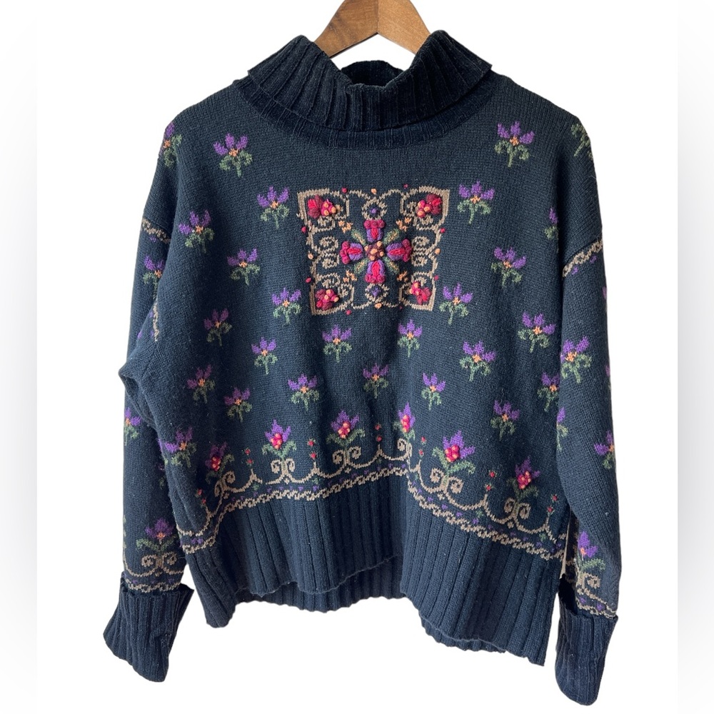 Vintage Icelandic Design Wool Turtleneck Sweater